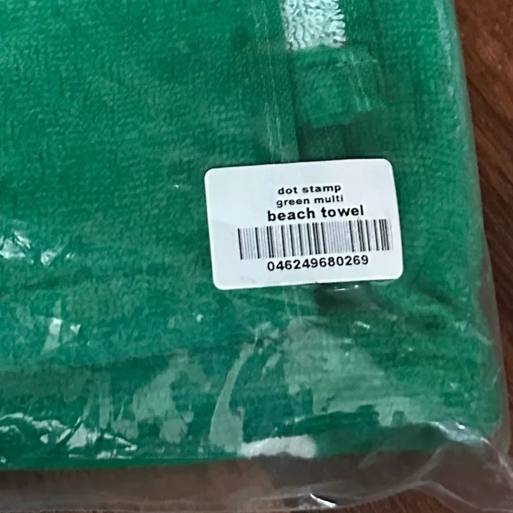 Kate Spade Green Polka Dot Beach Towel - Picture 4 of 4